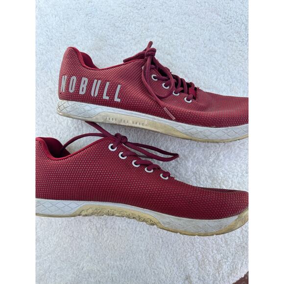 NOBULL SUPERFABRIC TRAINING CROSSFIT GYM SHOES WOMEN'S 11.5 FIRE RED & HEATHER - Picture 3 of 7
